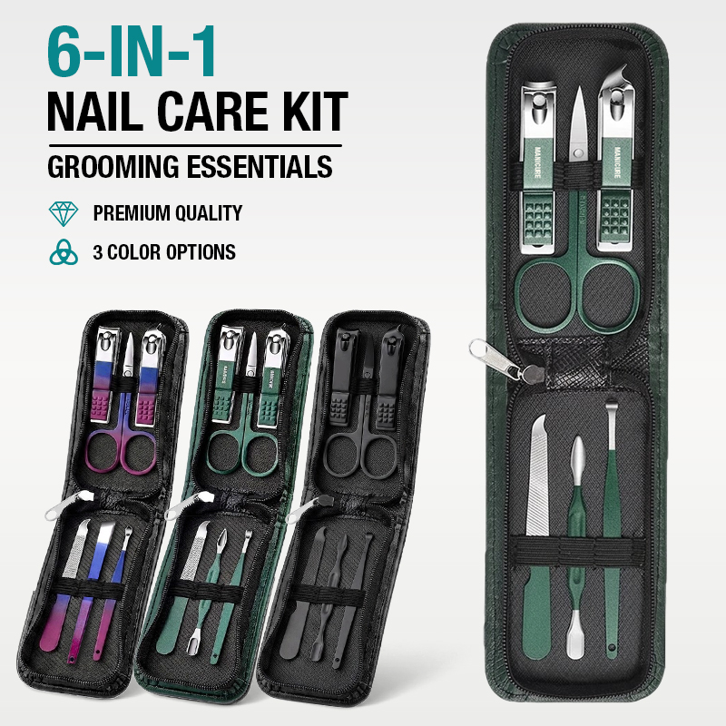 6-IN-1 Portable Nail Clipper S - Mens Grooming Travel Kit recension och pris