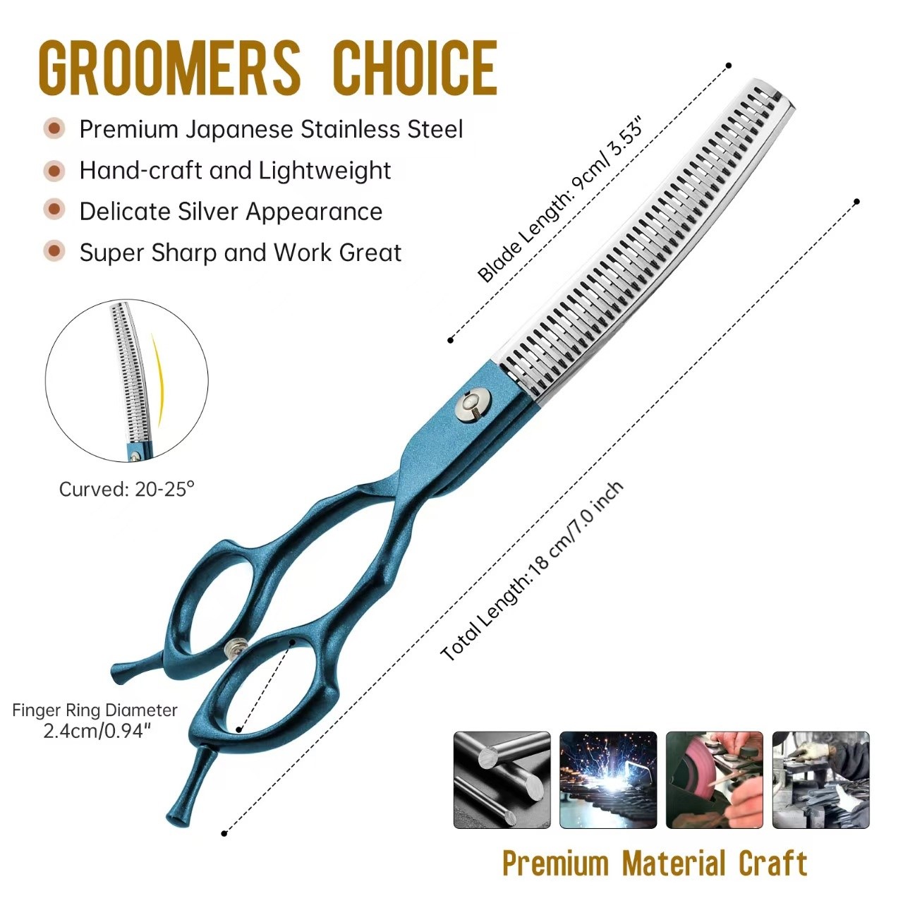 7inch Curved Chunkers Shears S - Grooming Scissors recension och pris