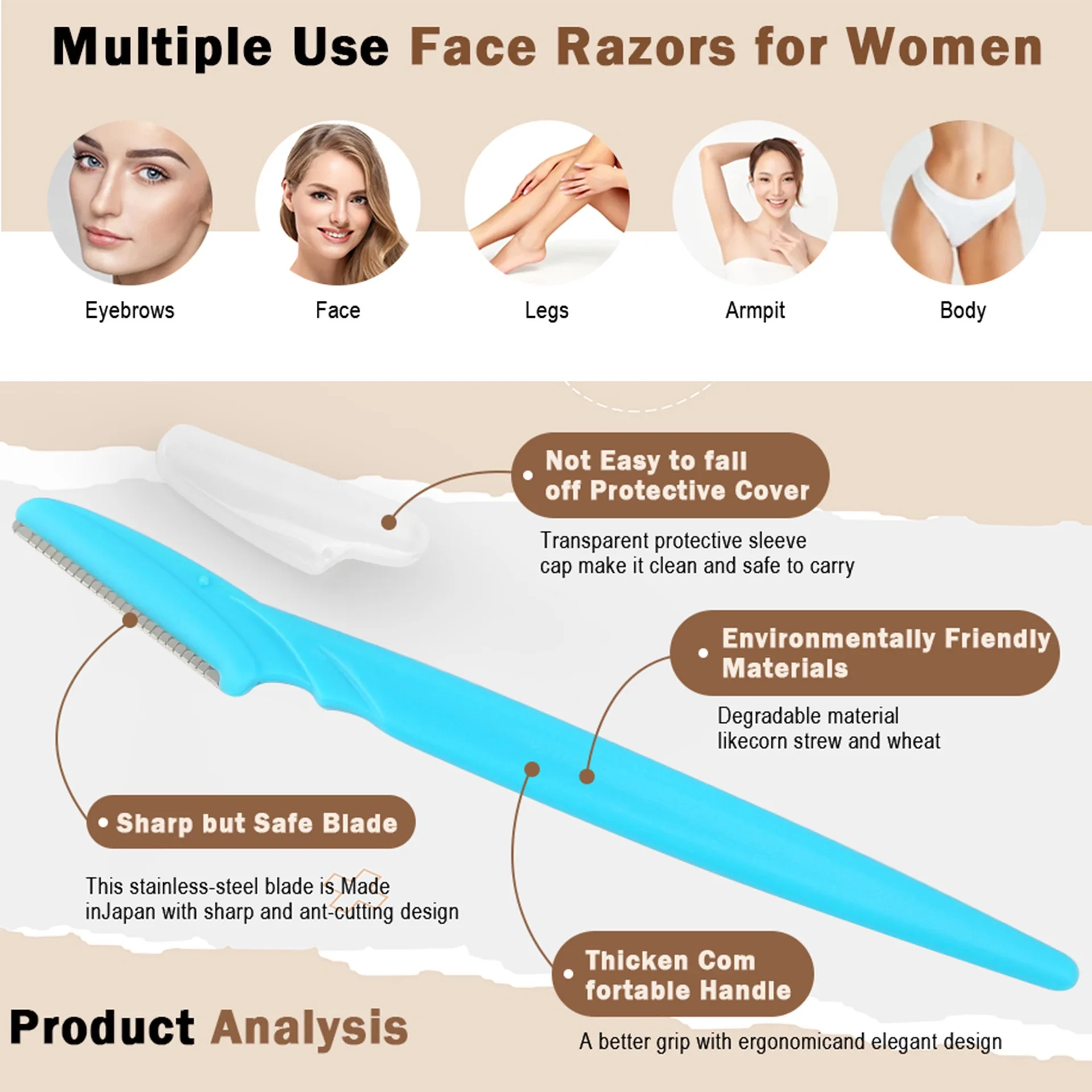 5/10/30/40pcsbrow Razor and Fa - Hair Clipper recension och pris