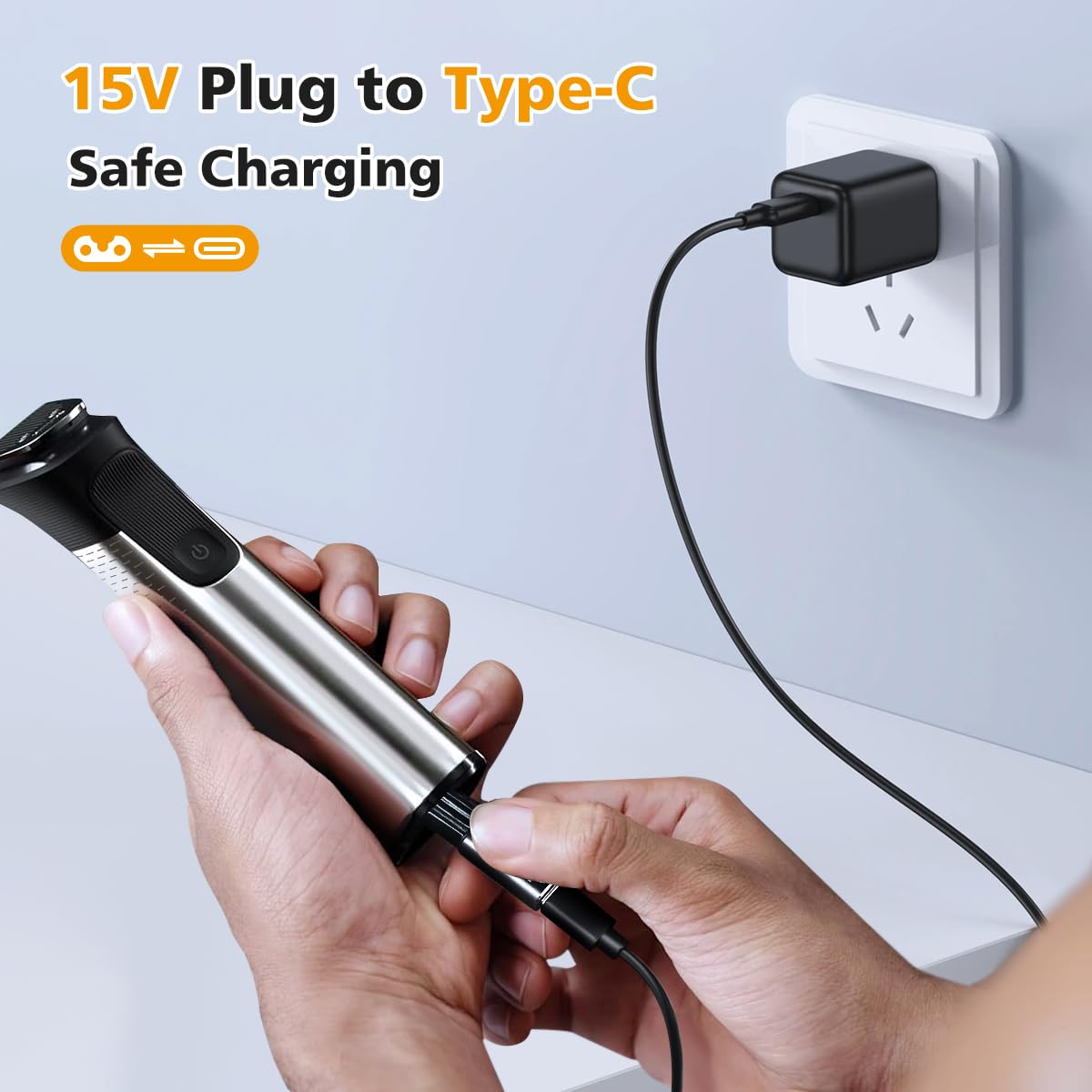 15V USB-C Safe Stable Mini Cha - Electric Shaver Rotary recension och pris